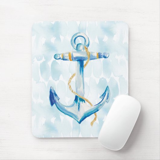 Blue Waterverf Anchor Muismat (Met muis)