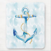 Blue Waterverf Anchor Muismat (Voorkant)