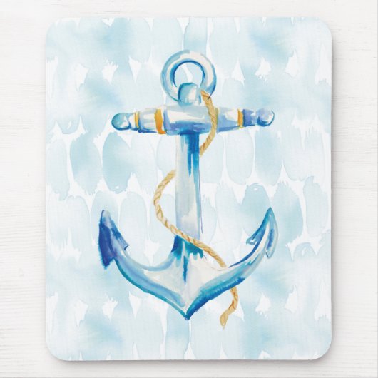 Blue Waterverf Anchor Muismat (Voorkant)