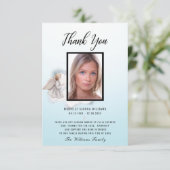 Blue Waterverf Angel Memorial-fotokaart Bedankkaart (Staand voorkant)