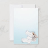 Blue Waterverf Angel Memorial-fotokaart Bedankkaart (Achterkant)