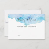 Blue waterverf Baby shower Advice for Mama Cards Kaart (Voorkant)