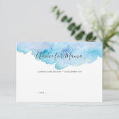 Blue waterverf Baby shower Advice for Mama Cards Kaart (Staand voorkant)