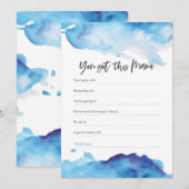 Blue waterverf Baby shower Je hebt deze mama Kaart (Voorkant / Achterkant)