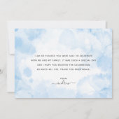 Blue Waterverf Bar Mitzvah Bedankkaart (Achterkant)