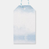 Blue Waterverf Beach Anker Nautische bruiloft Cadeaulabel (Achterkant)