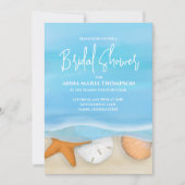 Blue Waterverf Beach Vrijgezellenfeest Cadeauregis Kaart (Voorkant)