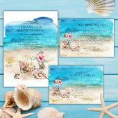 Blue Waterverf Beach Wedding RSVP