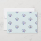 Blue Waterverf Beach Wedding RSVP Card (Achterkant)