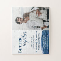 Blue waterverf Better Together Photo puzzel