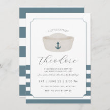 Blue waterverf Blue Marine Pet eerste verjaardag