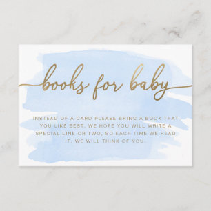 Blue Waterverf Books Request Insert Kaart
