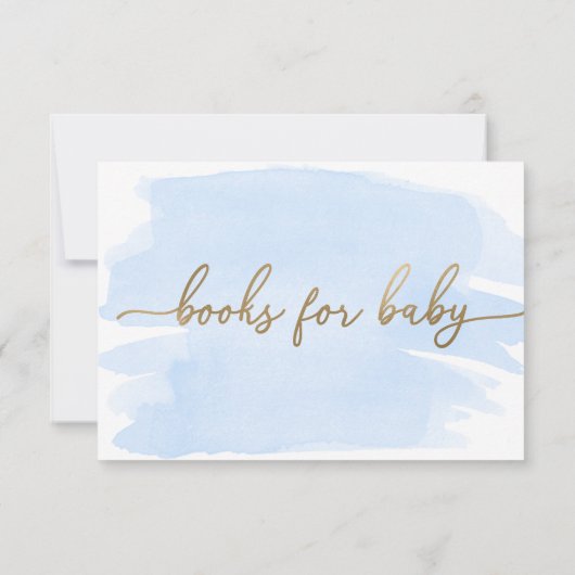 Blue Waterverf Books Request Insert Kaart (Achterkant)