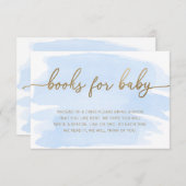 Blue Waterverf Books Request Insert Kaart (Voorkant / Achterkant)