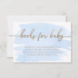 Blue Waterverf Books Request Insert Kaart