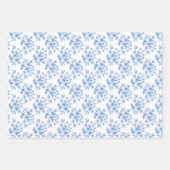 Blue Waterverf Bouquet Pattern Inpakpapier Vel (Voorkant)