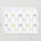 Blue Waterverf Bows Gepersonaliseerd briefpapier Notitiekaartje (Achterkant)