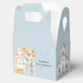 Blue Waterverf Boy 1st. communie Bedankdoosjes (Geopend)