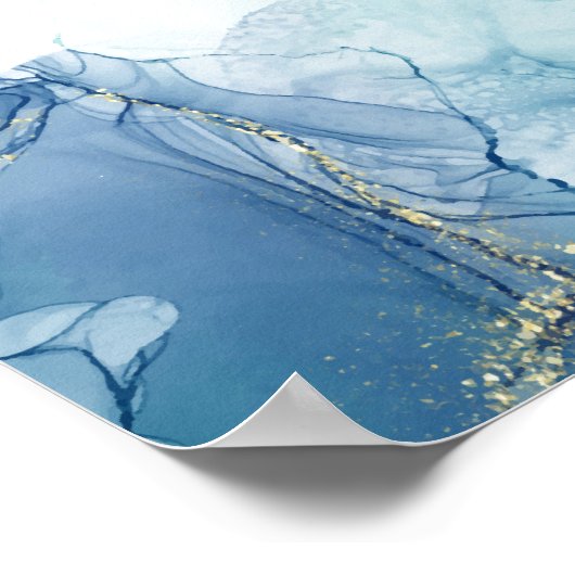 Blue Waterverf Boy First Heilige Communauteit Welk Poster (Hoek)