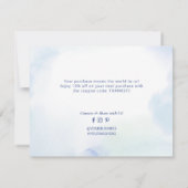 Blue Waterverf Business Logo Package - Hartelijk d Bedankkaart (Achterkant)