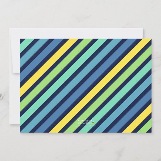 Blue Waterverf Butterflies Verjaardagsuitnodiging Kaart (Achterkant)