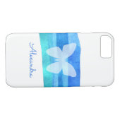 Blue Waterverf Butterfly - Aangepast Case-Mate iPhone Case (Achterkant (Horizontaal))