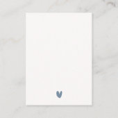 Blue Waterverf Clouds boeken voor het Baby shower Informatiekaartje (Achterkant)