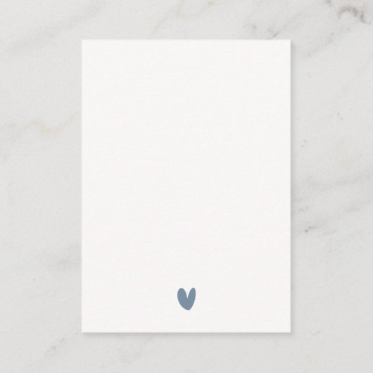 Blue Waterverf Clouds boeken voor het Baby shower Informatiekaartje (Achterkant)