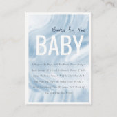 Blue Waterverf Clouds boeken voor het Baby shower Informatiekaartje (Voorkant)
