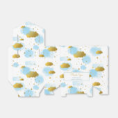Blue Waterverf Clouds Gold Stars Sky Baby shower Bedankdoosjes (Uitgevouwen)