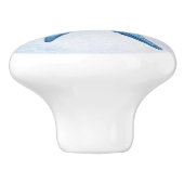 Blue Waterverf Coastal Beach Starfish Seashells Keramische Knop (Zijkant)