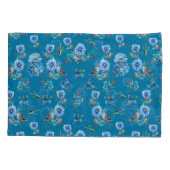 Blue Waterverf Corn Flower Running Pattern Kussensloop (Achterkant)