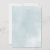 blue waterverf cornflower bruiloft kaart (Achterkant)