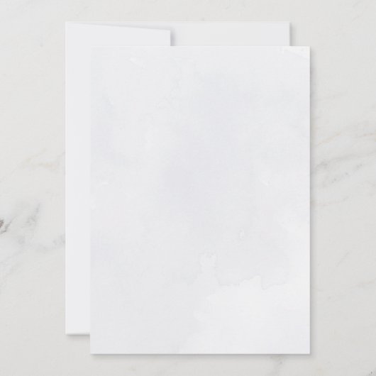 blue waterverf cornflower bruiloft kaart (Achterkant)