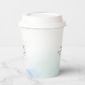 Blue Waterverf Custom Business Logo Promotional Papieren Bekers (Links)