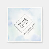 Blue Waterverf Custom Business Logo Promotional Servet (Voorkant)