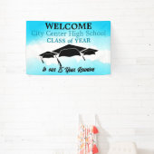 Blue Waterverf Custom Class Reunion Welkom Spandoek (Insitu)