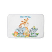 Blue Waterverf Cute Safari Oerwouden Badmat (Voorkant)