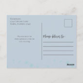 Blue Waterverf Cute Whimsical Cupcake Birthday Briefkaart (Achterkant)