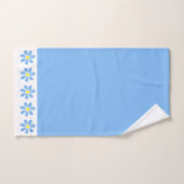 Blue Waterverf Daisy Pattern Bad Handdoek (Handdoek)