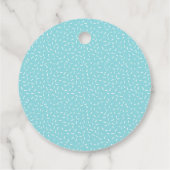 Blue Waterverf Donuts Baby Sprinkle Dank je Bedankjes Labels (Achterkant)