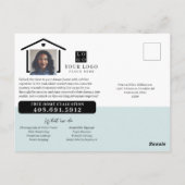 Blue Waterverf Door Real Estate Kalender 2025 Briefkaart (Achterkant)