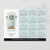 Blue Waterverf Door Real Estate Kalender 2025 Briefkaart (Voorkant)
