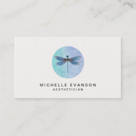 Blue Waterverf Dragonfly Elegant Logo Visitekaartje