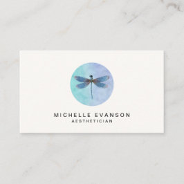 Blue Waterverf Dragonfly Elegant Logo Visitekaartje