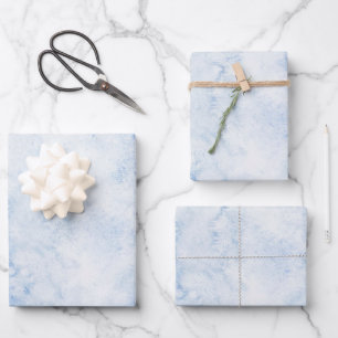Blue Waterverf Elegant Inpakpapier Vel