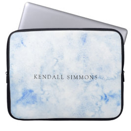 Blue Waterverf Elegant Laptop Sleeve