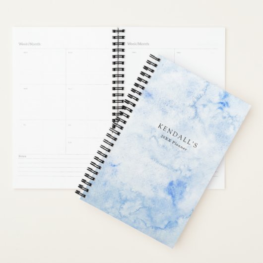 Blue Waterverf Elegant Planner (Display)