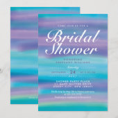 Blue Waterverf Evening Sky Vrijgezellenfeest nodig Kaart (Voorkant / Achterkant)