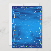 Blue Waterverf Feestelijke Kerstfeest Kaart (Achterkant)